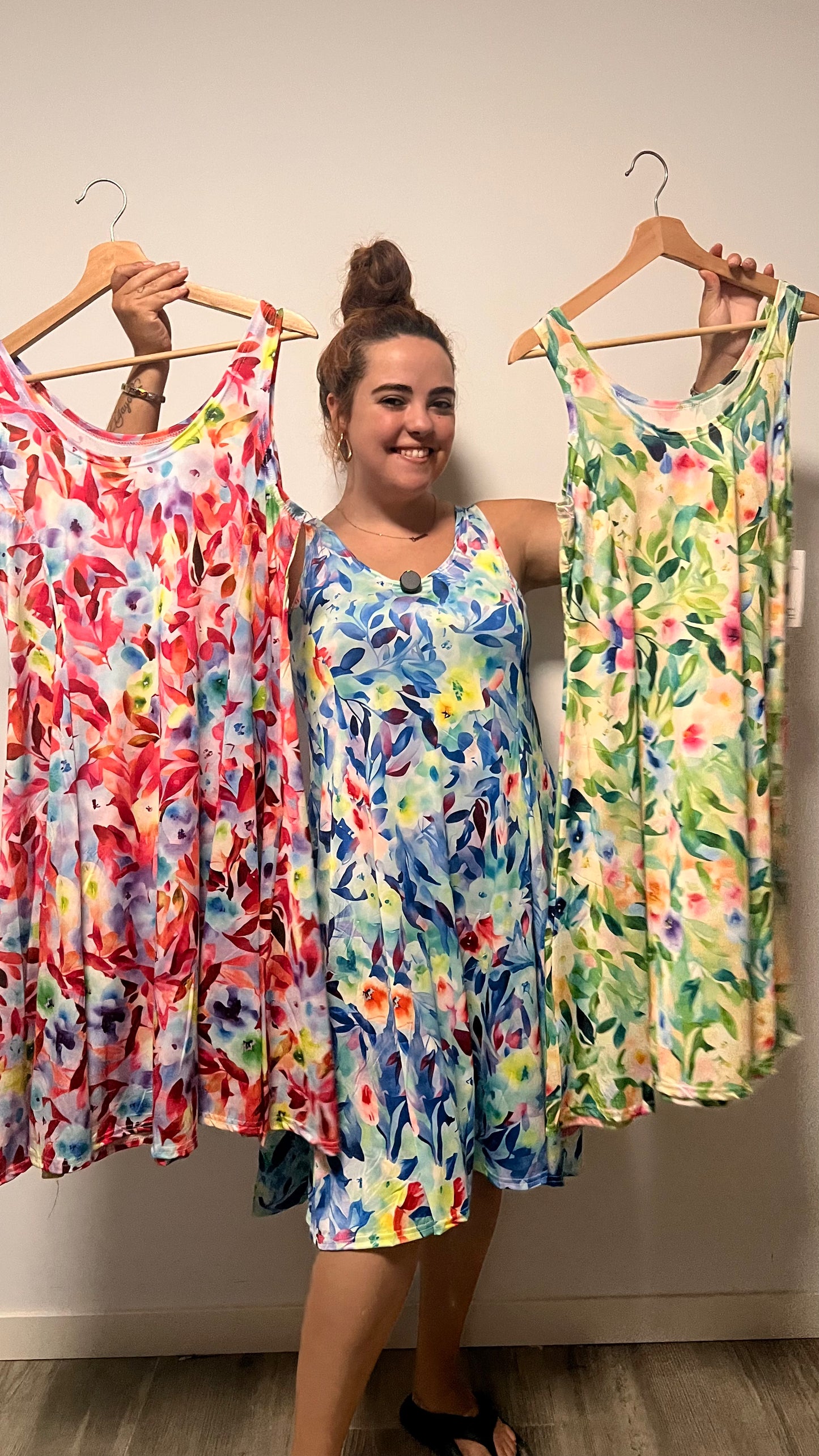 Vestido licra flores