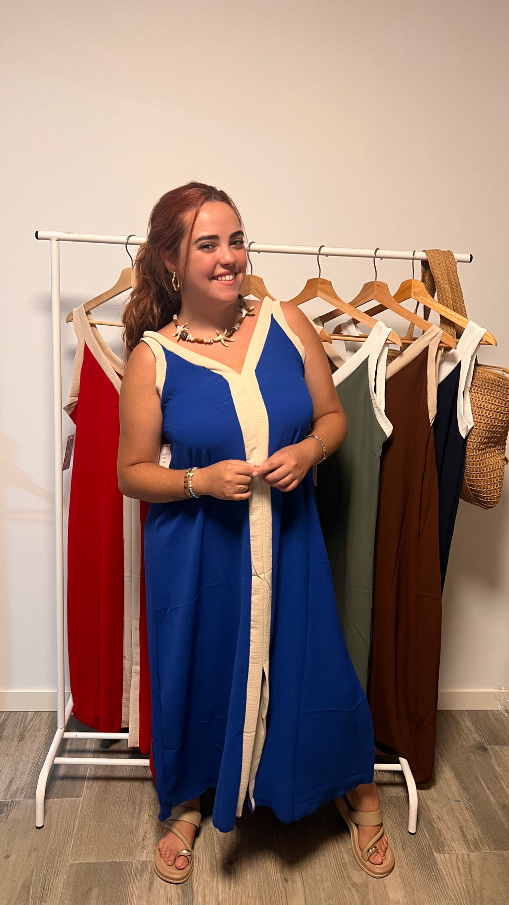 Vestido raya en medio