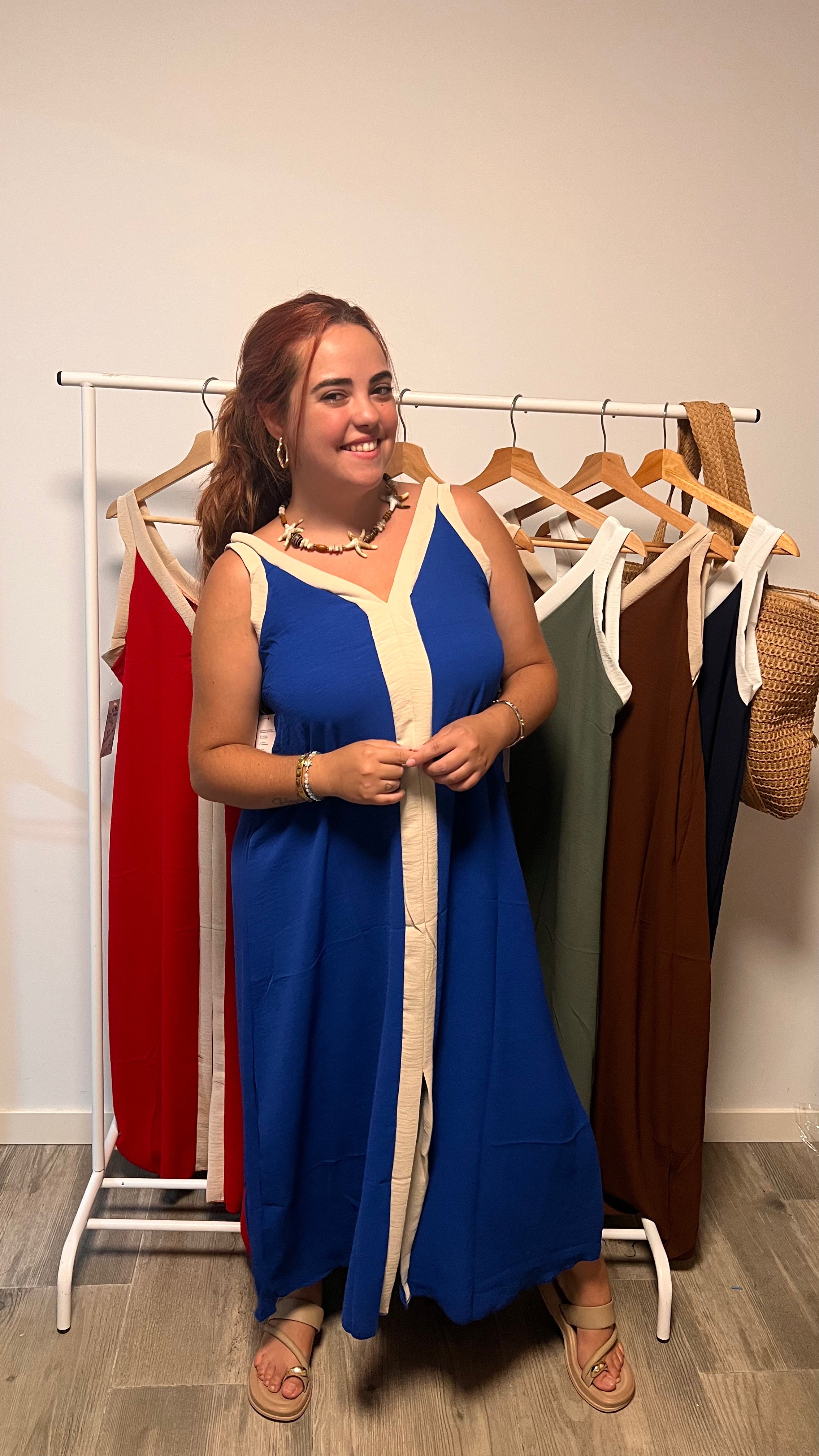 Vestido raya en medio