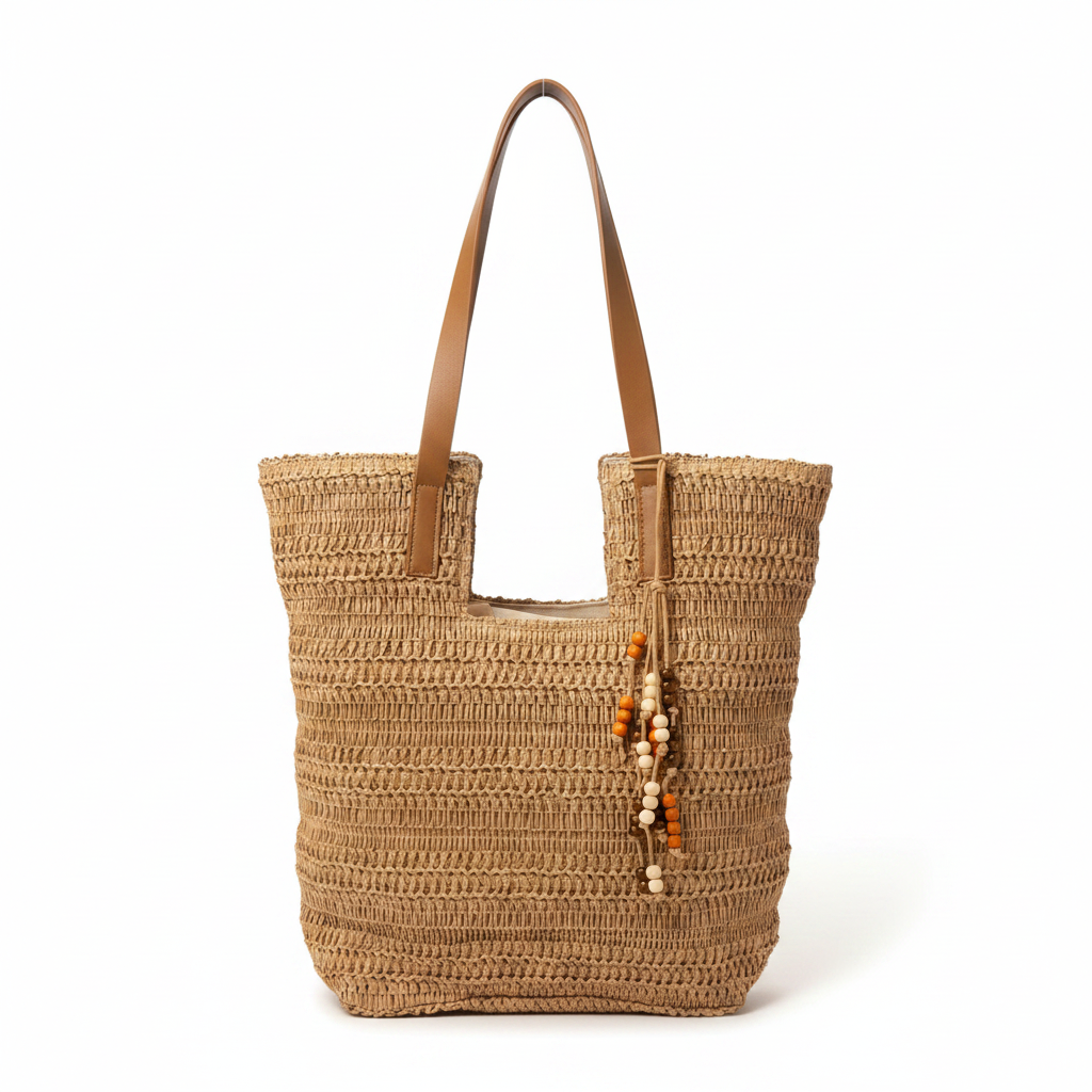 Bolso Rafia Valentina fondo blanco profesional