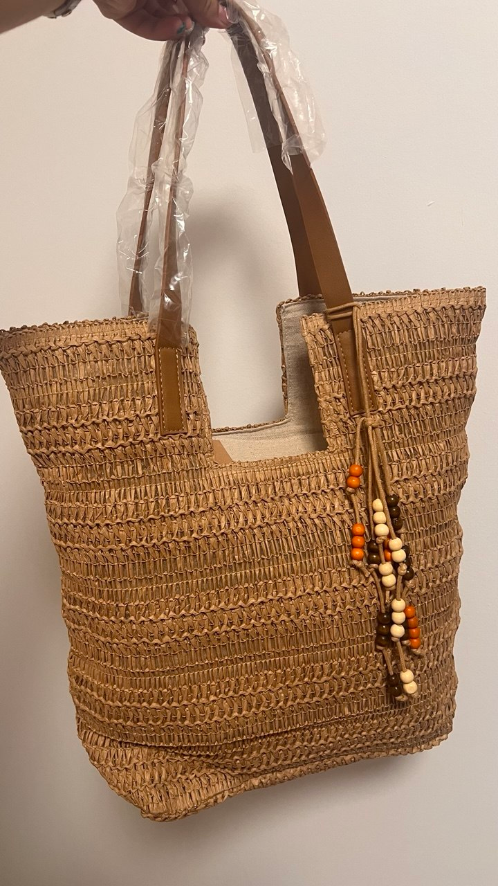 Bolso Rafia Valentina foto original