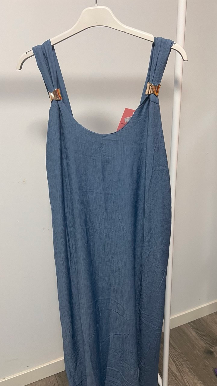 Vestido Midi Paloma Azul foto original